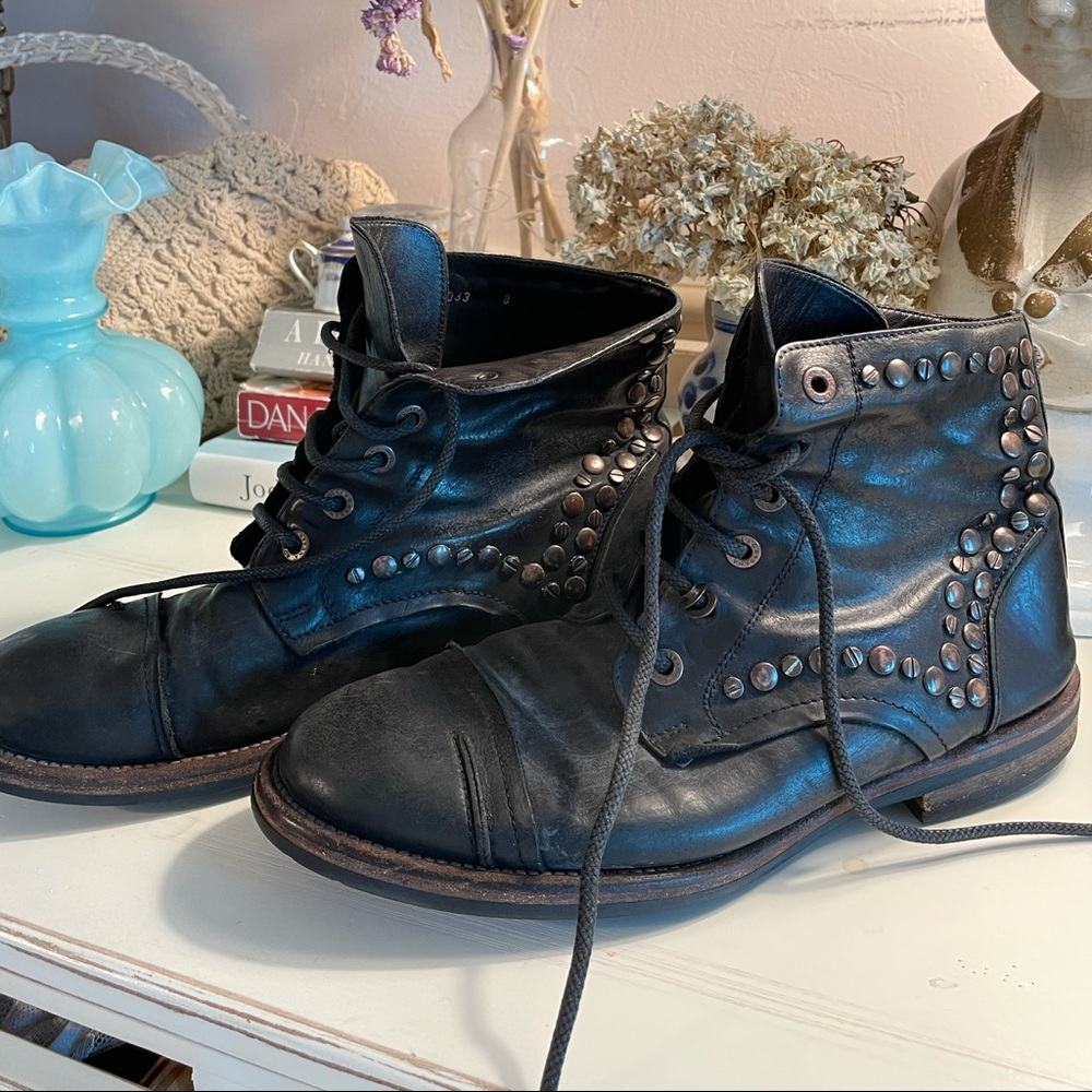 Vintage RARE Dolce & Gabbana studded combat boots